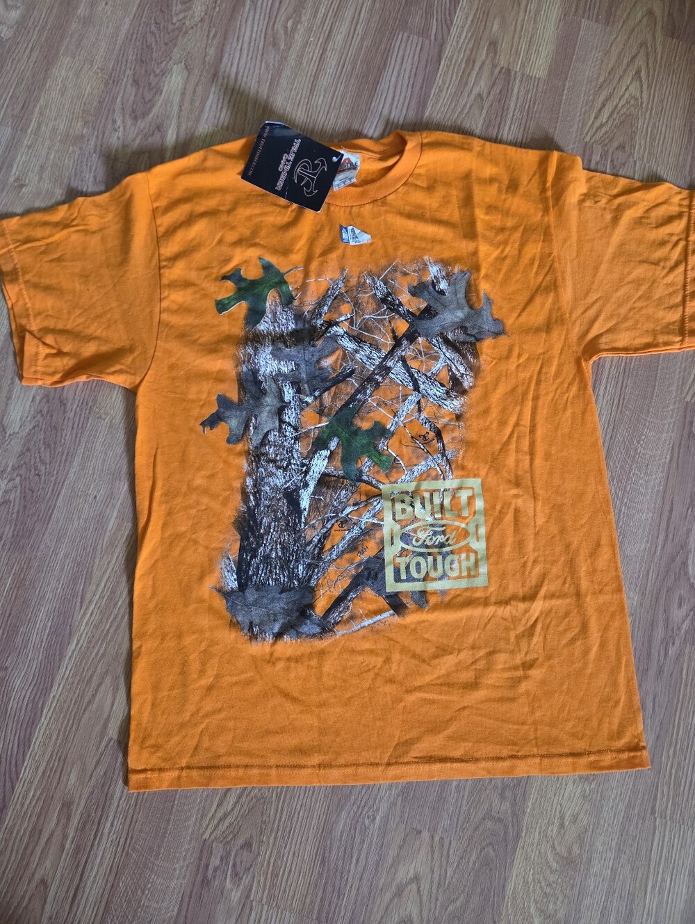 Ford Camo Tshirt M, L, XL, 2XL, 3XL True Timber Camo Built Ford Tough Orange NWT